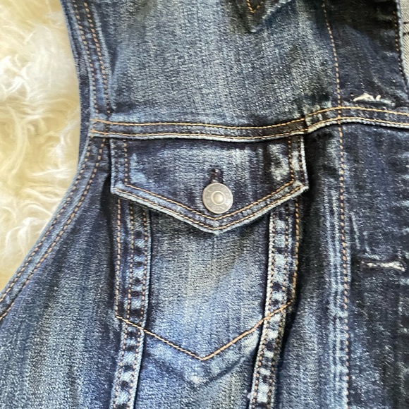 Express Sleeveless Denim Jacket size Large. - Picture 5 of 8